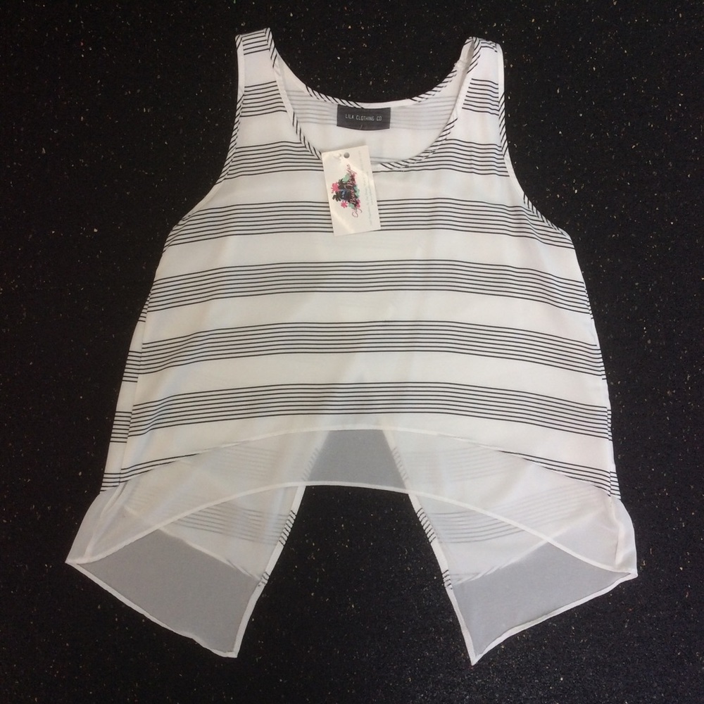 Lila Blur Stripe Top